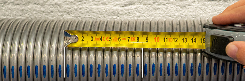 use a tape measure to find the wire diameter